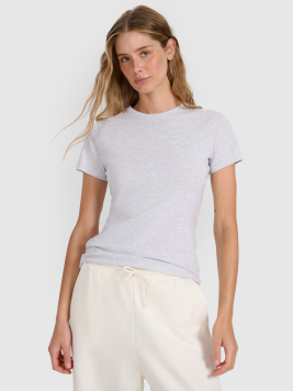 4F Sieviešu t-krekls slim gluds