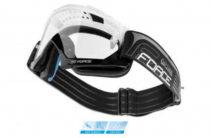 F GRIME downhill white-black, clear lens