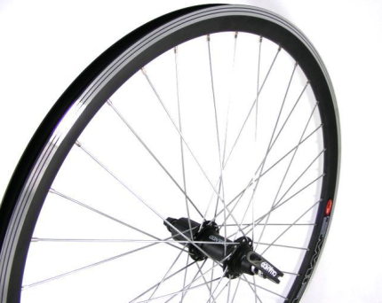 Aizmugurējais rats 26" CASSETTE 8/9 QR BLACK DOUBLE WALL RIM