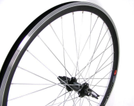 Aizmugurējais rats 26" CASSETTE 8/9 QR BLACK DOUBLE WALL RIM