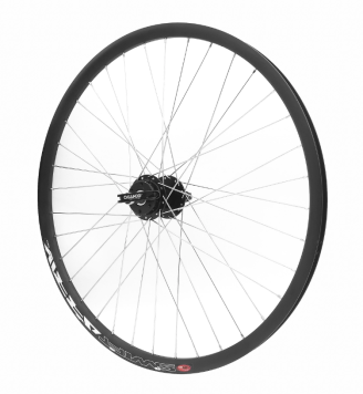 Aizmugurējais rats 26" DISC-FREEWHEEL HUB BLACK DOUBLE WALL RIM