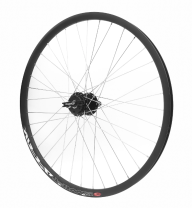 Aizmugurējais rats 26" DISC-FREEWHEEL HUB BLACK DOUBLE WALL RIM