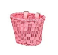 BASKET WICKER PINK FOR KIDS 19x15x14 CM