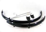 Dubļu sargu kompl. 28"/56 VINYL BLACK + PLASTIC END