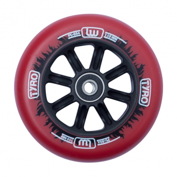 Longway Tyro Nylon Core 110mm red/black skrejriteņu riteņi, 1 gab.