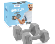 Sešstūra hanteles komplekts 2x3 kg Spokey MONSTER