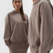 Sporta džemperis hūdijs unisex - brūns