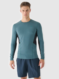 Vīriešu ātri žūstošs skriešanas longsleeve - zaļš