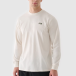 Vīriešu longsleeve oversize ar apdruku - balts