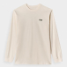 Vīriešu longsleeve oversize ar apdruku - balts